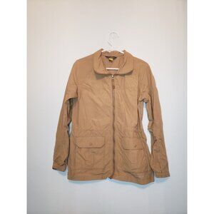 Eddie Bauer Womens S Lightweight Jacket Full Zip Long Sleeve Tan Brown Gorpcore